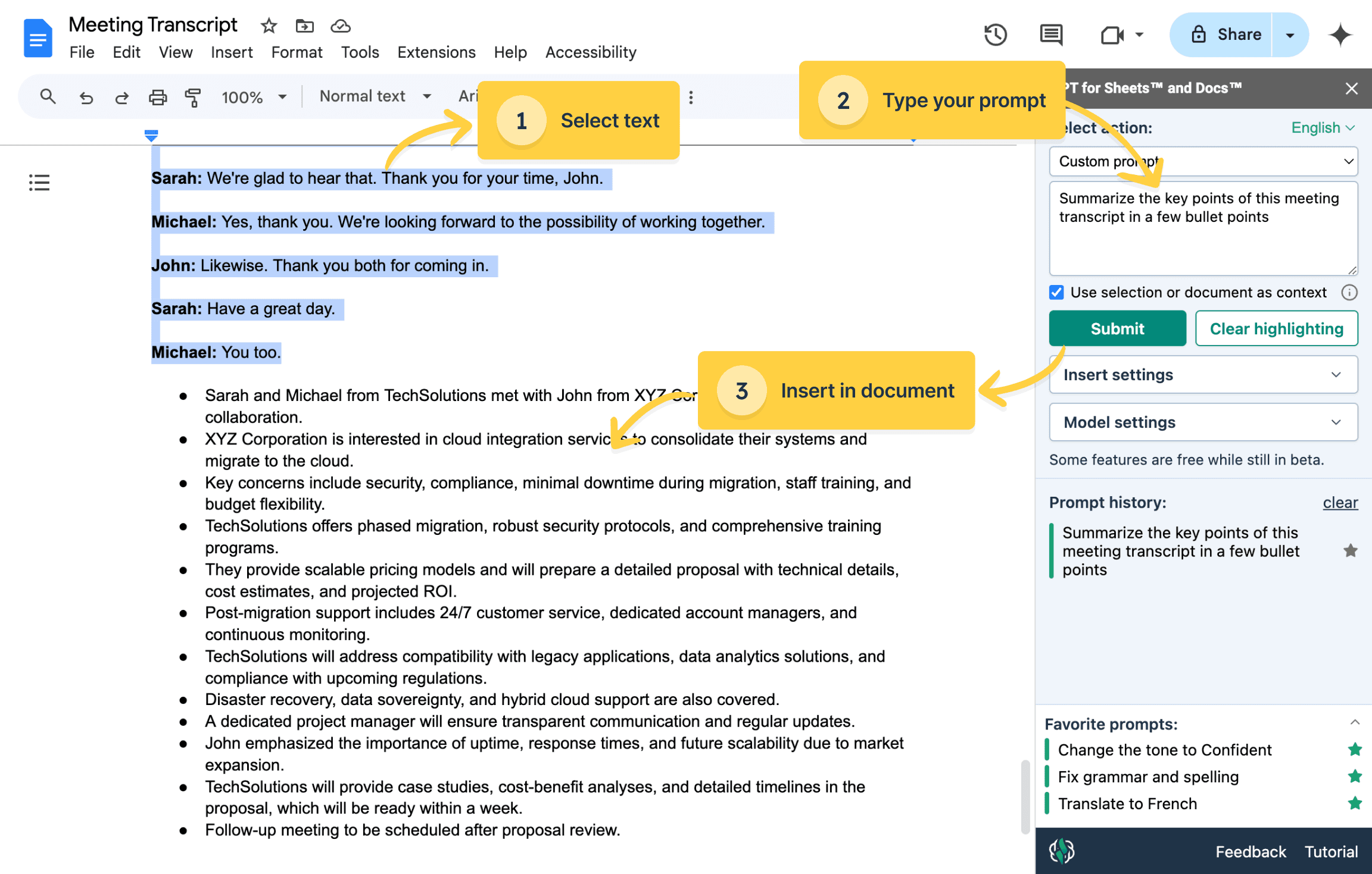 GPT for Google Docs